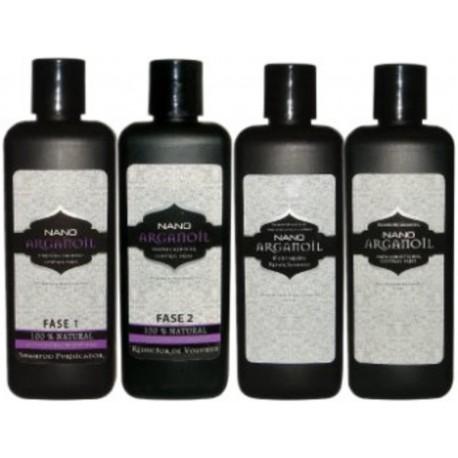 TCQ Nano Arganoil Tratamiento Alisante Kit (4 Artículos)