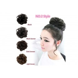 Drawstring Wavy Curly Buns Clip In Hair Extensions Accessories