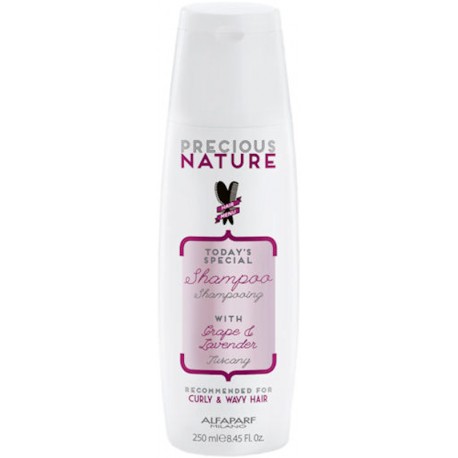 Alfaparf Precious Nature Shampoo With Grape & Lavender 250ml/ 8.45 Oz (Curly & Wavy Hair)