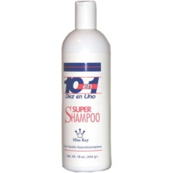 Miss Key 10 en 1 Super Shampoo 16 oz.(proporciona un acondicionamiento adicional para el cuero cabelludo)