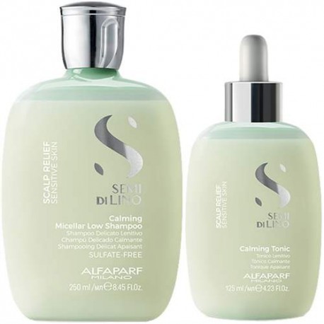 Alfaparf SDL Scalp Relief Calming Shampoo 250ml and Tonic 125ml (Sensitive Skin)
