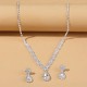 Women's Luxury Teardrop Shape Zircon Pendant Necklace & Earring Fine Jewelry Set