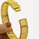 Dubai Classic Yellow Golden Hollow Retro Bracelet Bangle Luxury Fine Jewelry(1)