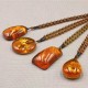 Imitation Amber Sweater Chain, Fashionable Necklace