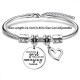 1pc Stainless Steel Hanging Tag Gift For Friends And Sisters Bracelet