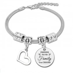 1pc Stainless Steel Hanging Tag Gift For Friends Bracelet