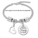 1pc Stainless Steel Hanging Tag Gift For Friends And Sisters Bracelet