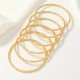 6 pcs Vintage Luxury Style Copper Bracelet with Delicate Carved Pattern