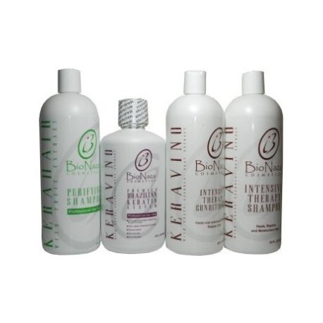 Bio Naza KeraVino Groupo 32 oz (1)Purificante 1)Queratina Keravino 1)Champu 1)Conditioner