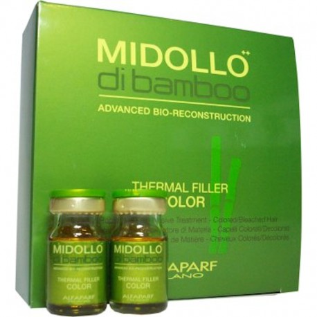 Alfaparf Midollo Di Bamboo Thermal Filler COLOR (6 Vials 0.17 Oz. each) Golden