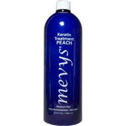 Mevys Peach Keratin Smoothing Treatment 33.8 oz. (for medium hair and medium curls)