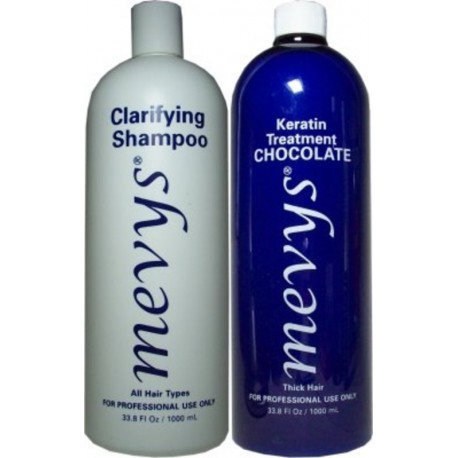 Mevys Chocolate Keratin Kit 1)Clarifying Shampoo 1)Chocolate Keratin 1000ml each