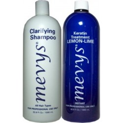 Mevys Lemon-Lime Keratin Kit 1)Clarifying Shampoo 1)Lemon-Lime Keratin 1000ml each