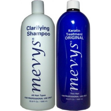 Mevys Queratina Original Kit 1)Champú Clarificante 1)Queratina Original 1000ml c/u