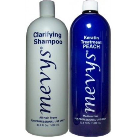 Mevys Peach Keratin Kit 1)Clarifying Shampoo 1)Peach Keratin 1000ml each