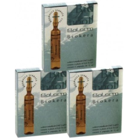 3 Salerm Biokera Phials (0.44 Fl. Oz. x 12)