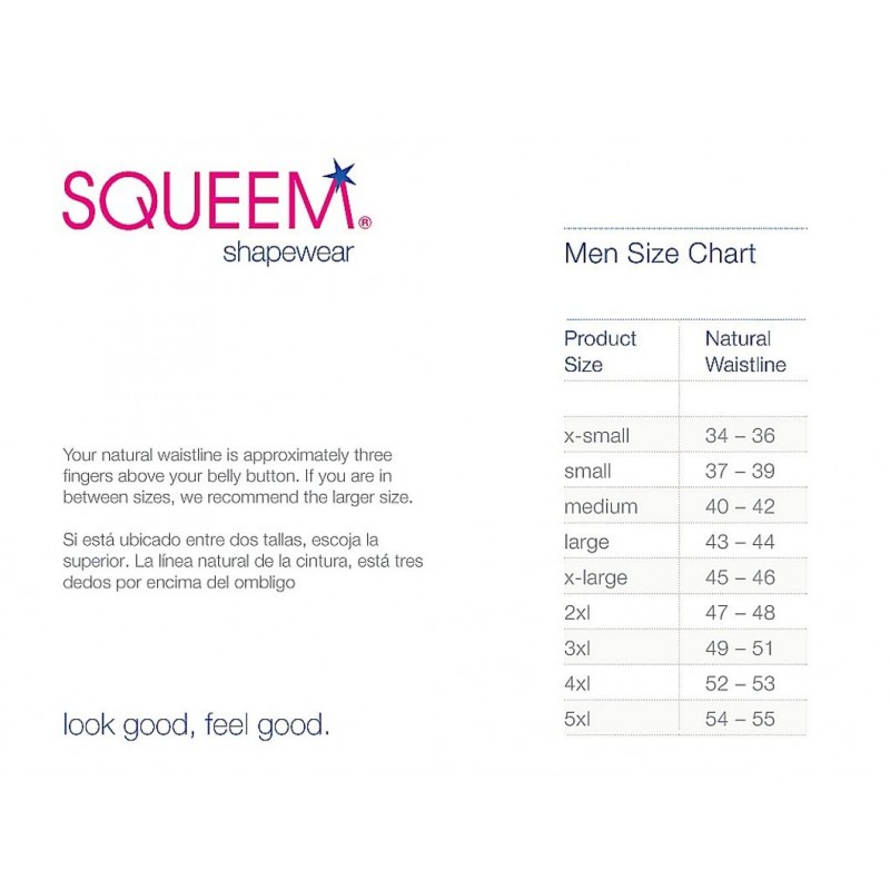 The Squeem Size Chart