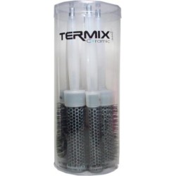 Termix Hair Brush Ceramic Ionic Case of 5 Hair Brushes (17mm, 23mm, 28mm, 32mm and 43mm)