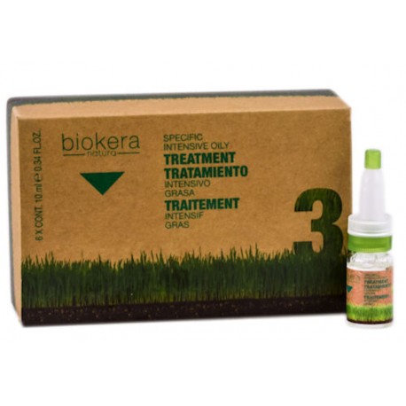 Salerm Biokera Natura Specific Intensive Oily Treatment-Step 3(6x.10ml/0.34 Oz)