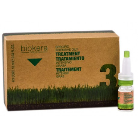 Salerm Biokera NaturaSalerm Biokera Natura Tratamiento Specifico Intensivo De Grasa-Paso 3(6x.10ml/0.34 Oz)